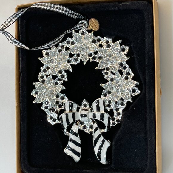 MacKenzie-Childs Silent Night Wreath Ornament -NEW - Picture 16 of 16